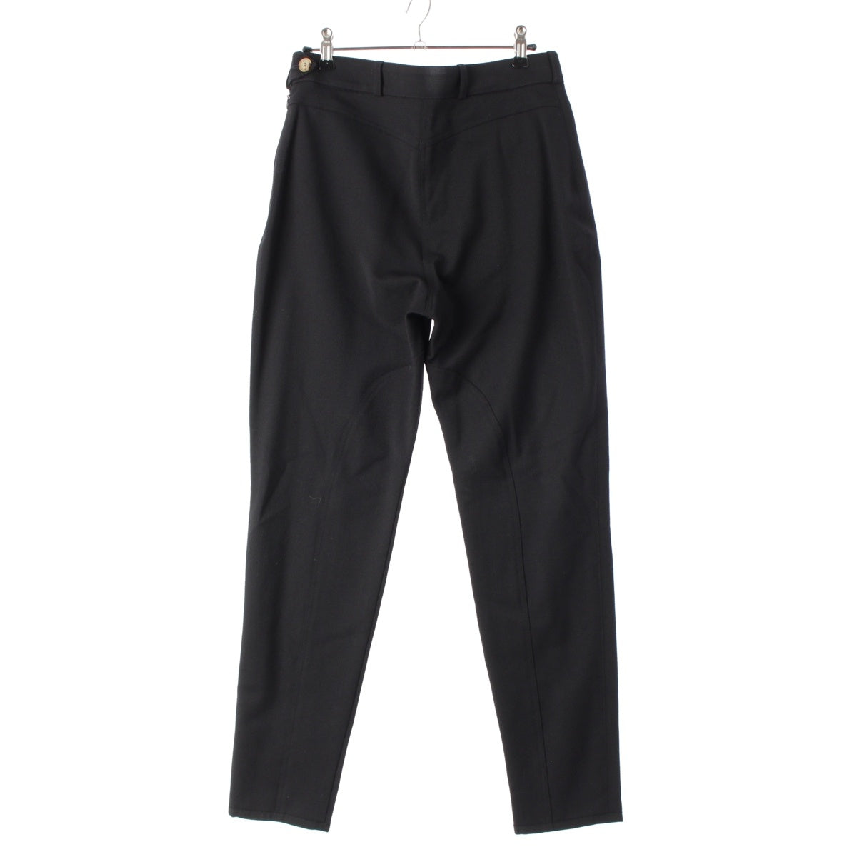 HERMES wool Serie Button Zip Pants Bottoms black 44