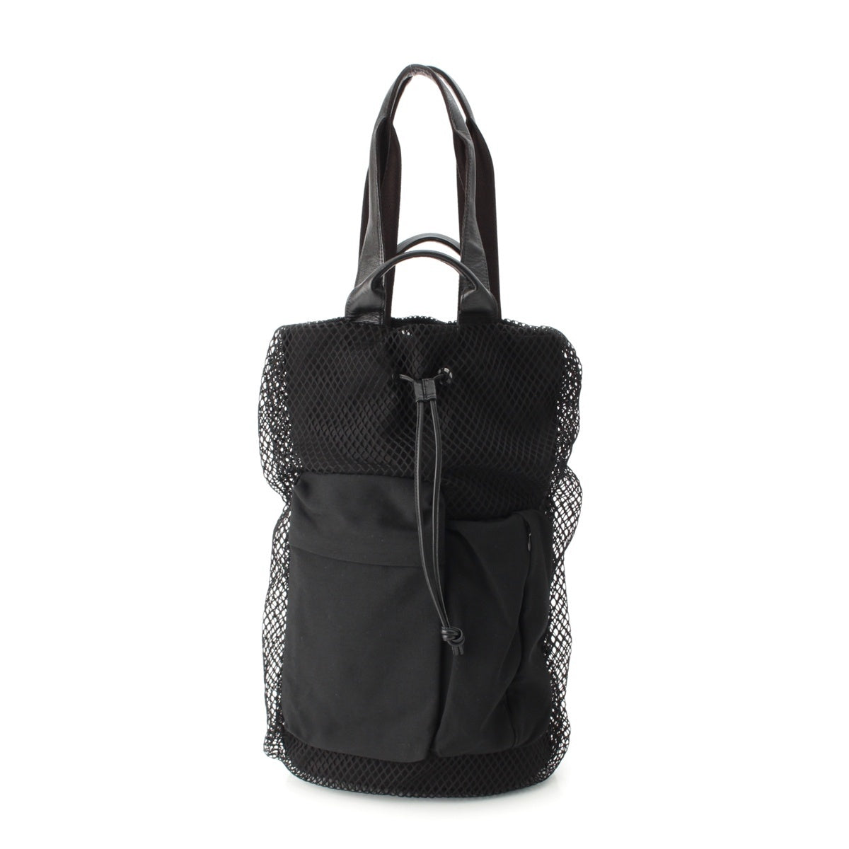 Y's DIAMOND NET/LEATHER COMBINATION SHOULDER BAG Shoulder Bag YP-I16-897 black