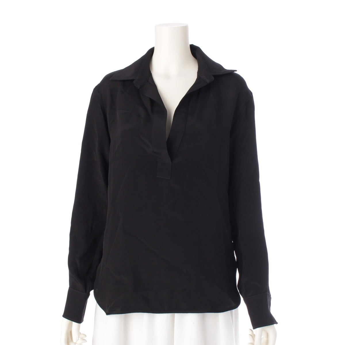 MAX MARA ZANZERO silk Long sleeve shirt blouse 2421366252 black 36