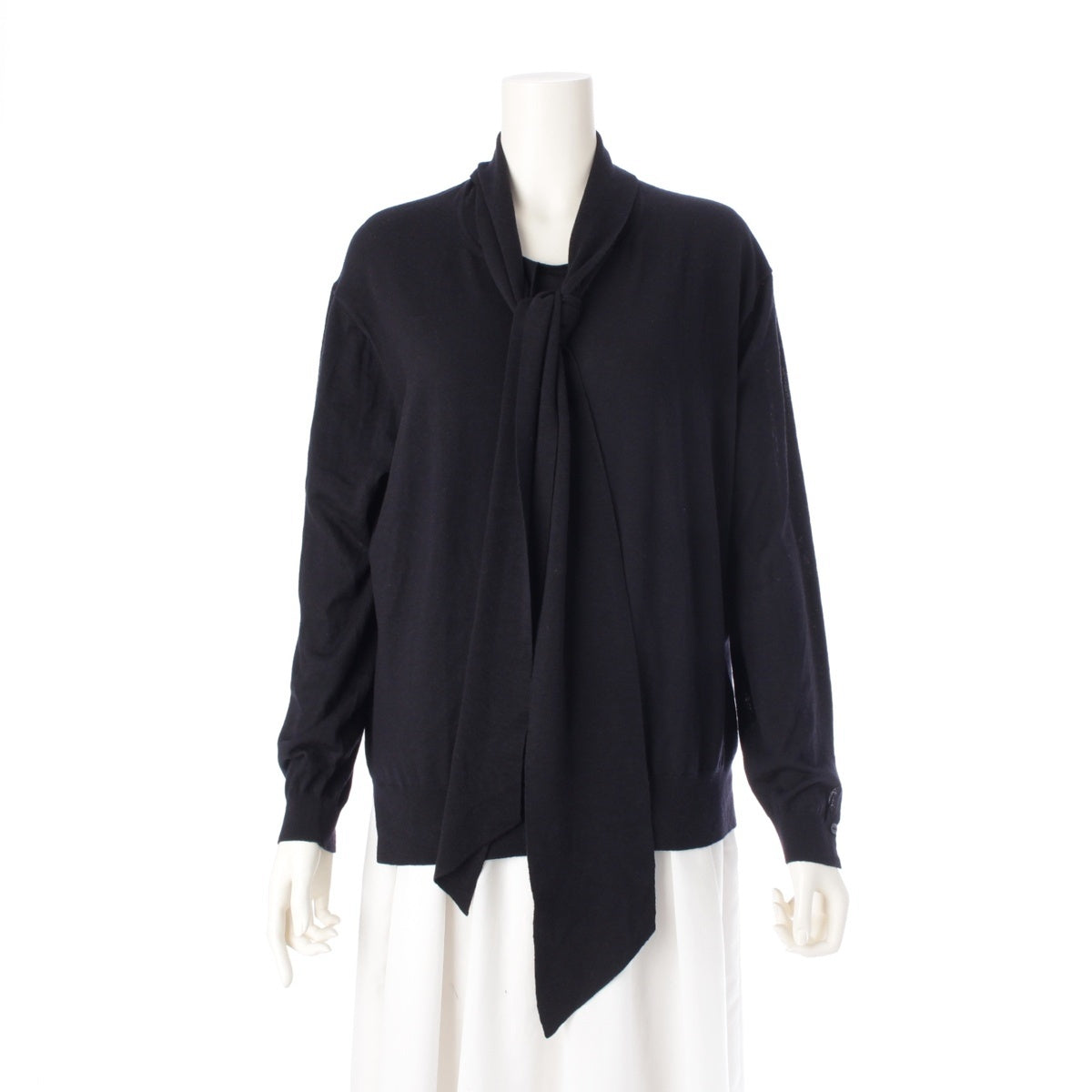 Drawer Wool nylon Bow tie knit tops 6513‐199‐1165 Navy