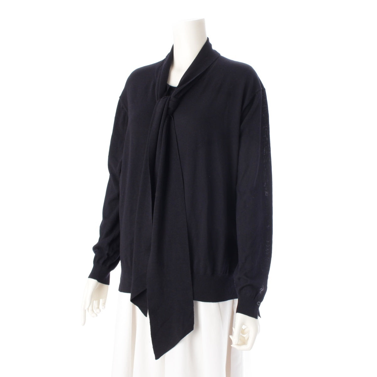 Drawer Wool nylon Bow tie knit tops 6513‐199‐1165 Navy