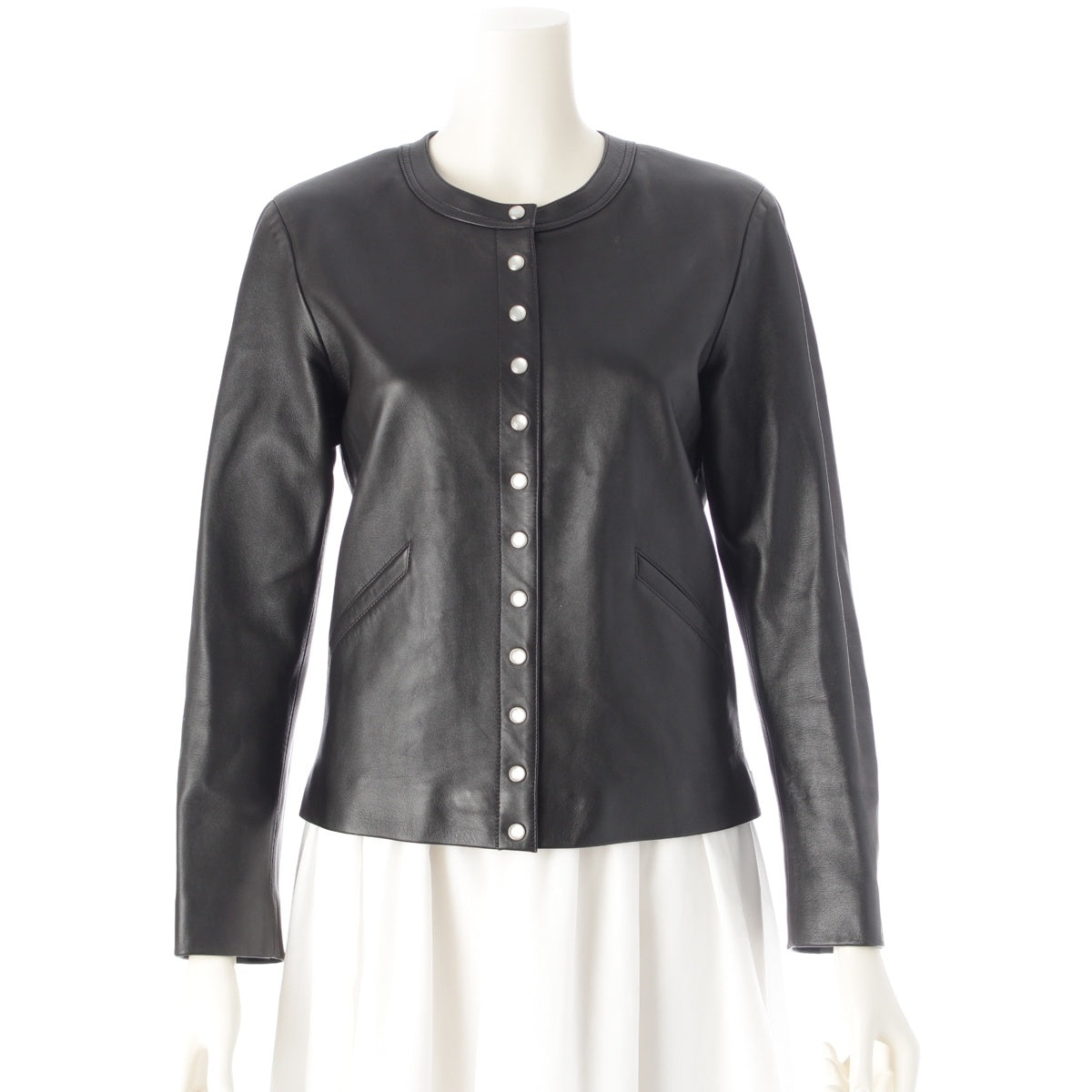 agnes b. Lambskin leather No color jacket X101CU32 black 36