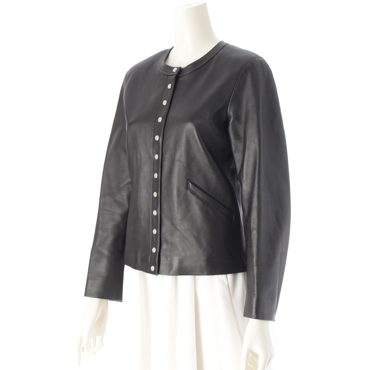 agnes b. Lambskin leather No color jacket X101CU32 black 36