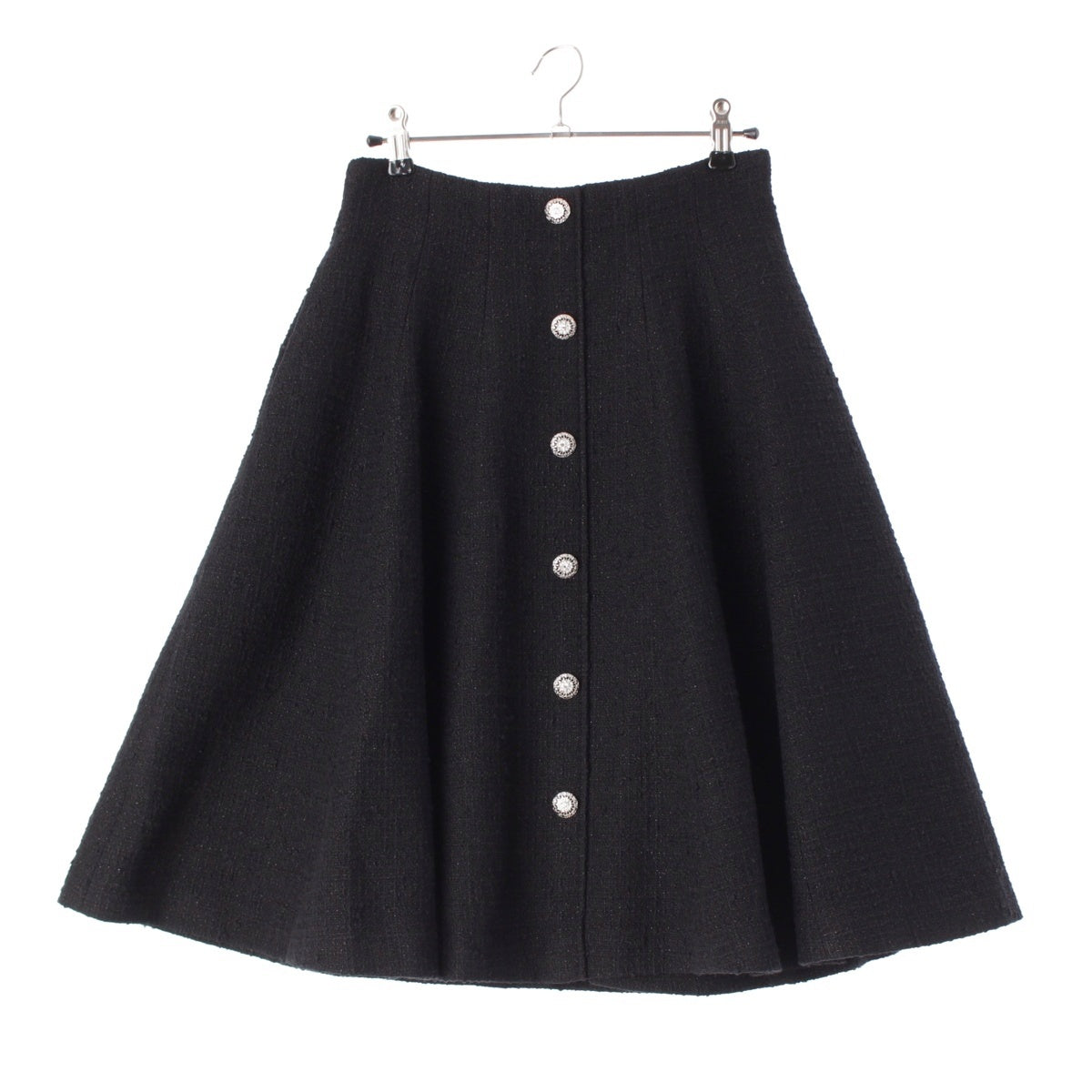 FOXEY NEW YORK Valette Skirt Tweed jewel buttons skirt 42674 black 38