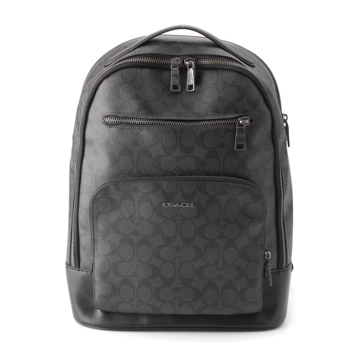 COACH Signature canvas leather Backpack Daypack Backpack black