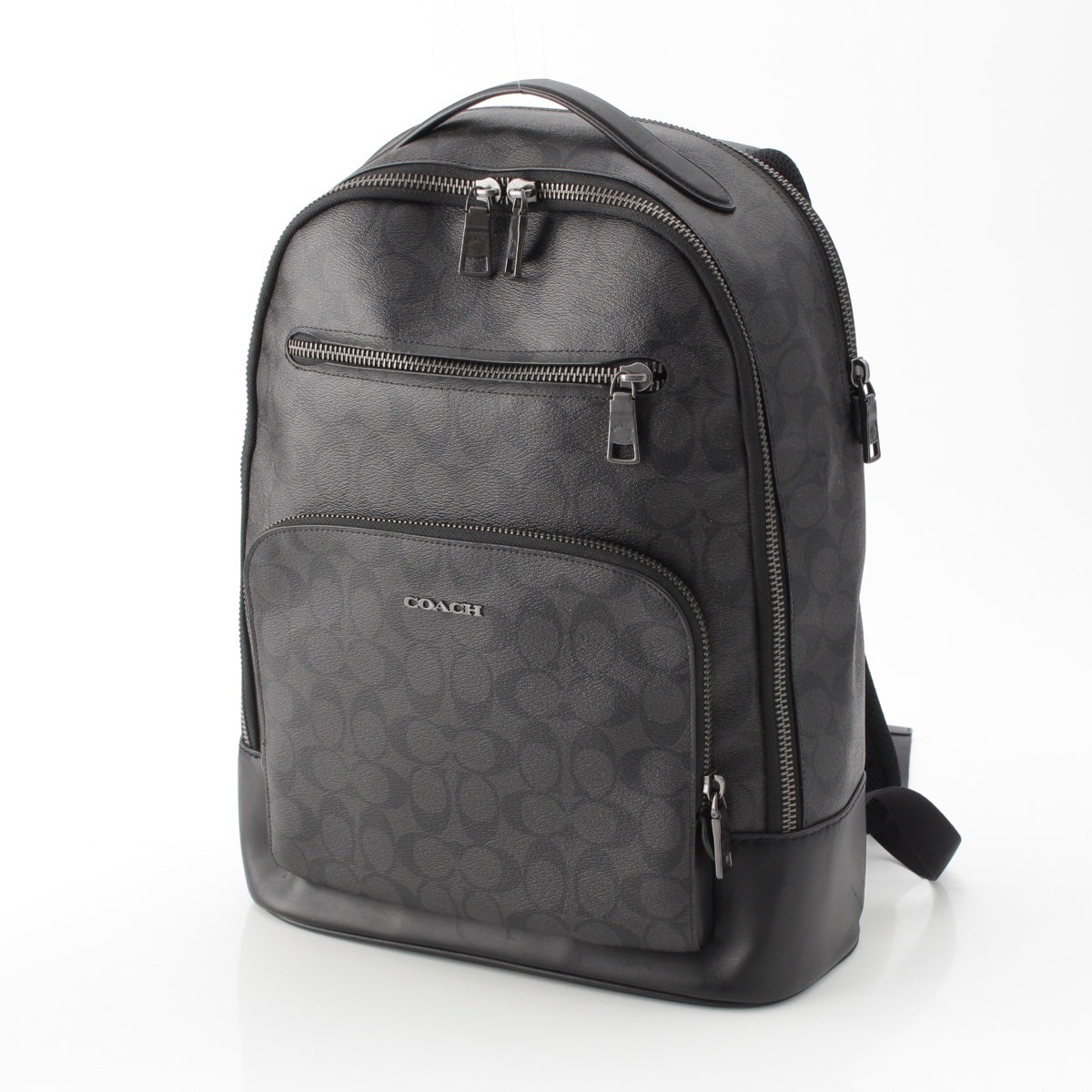 COACH Signature canvas leather Backpack Daypack Backpack black