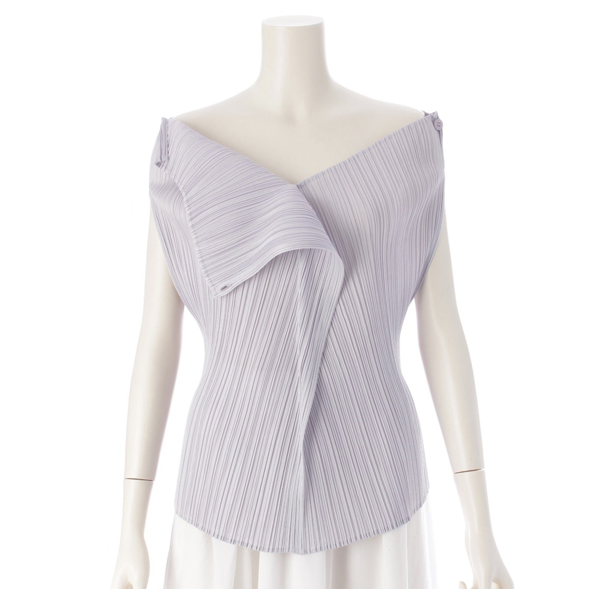 PLEATS PLEASE ISSEY  JULY sleeveless design Cut tops PP43JK112 gray Free size