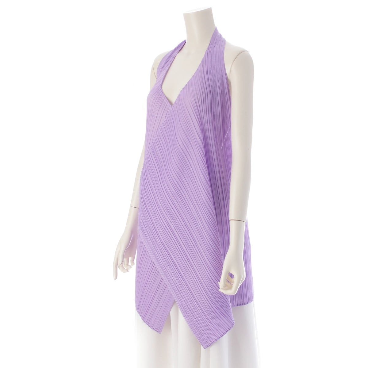 PLEATS PLEASE ISSEY  Halter neck gilet Best PP31JE134 purple F