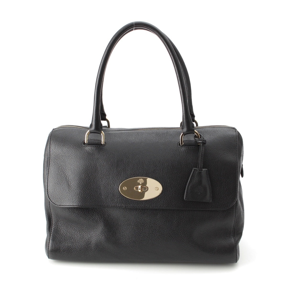 MULBERRY Delray leather Turnlock Mini Boston Bag Handbag black