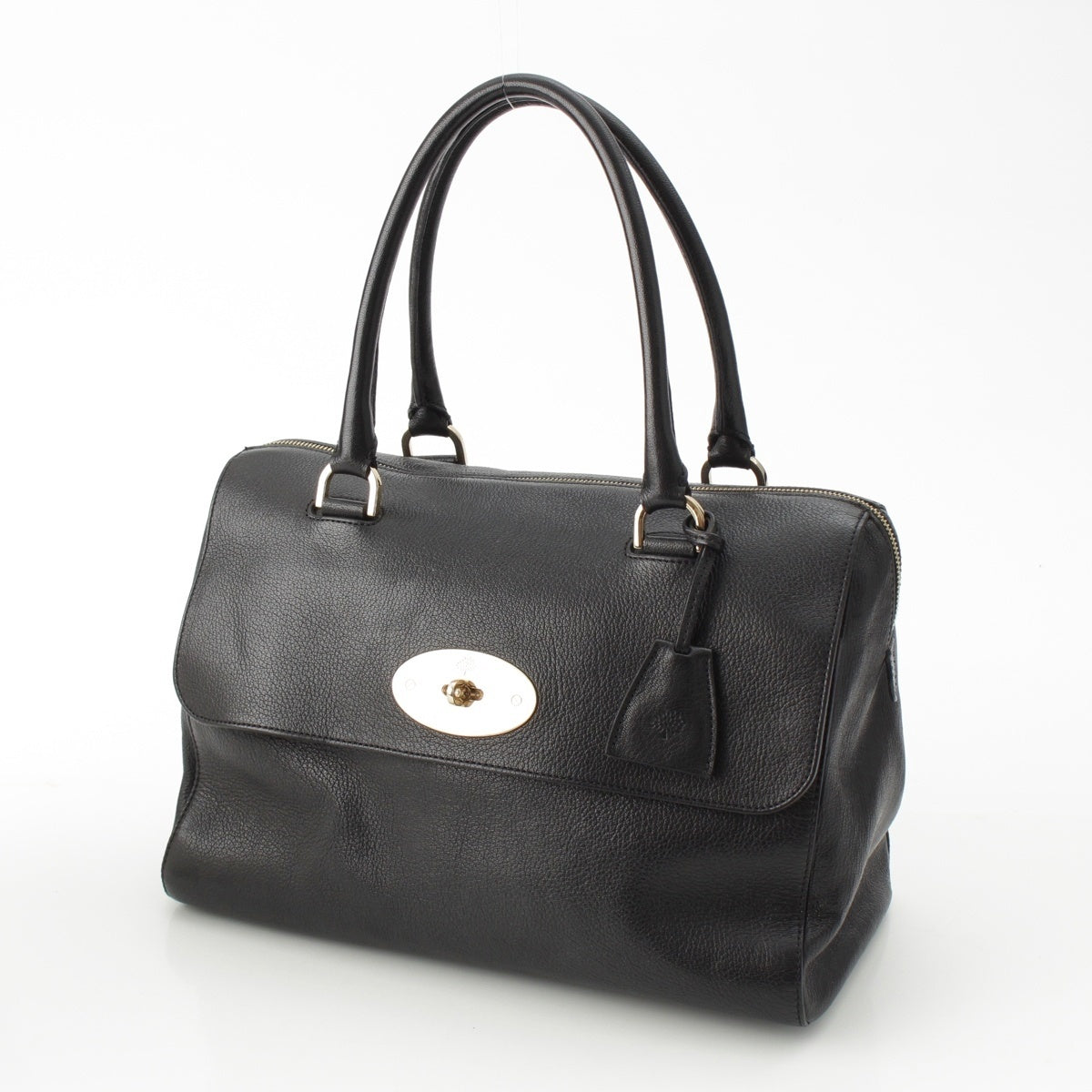 MULBERRY Delray leather Turnlock Mini Boston Bag Handbag black