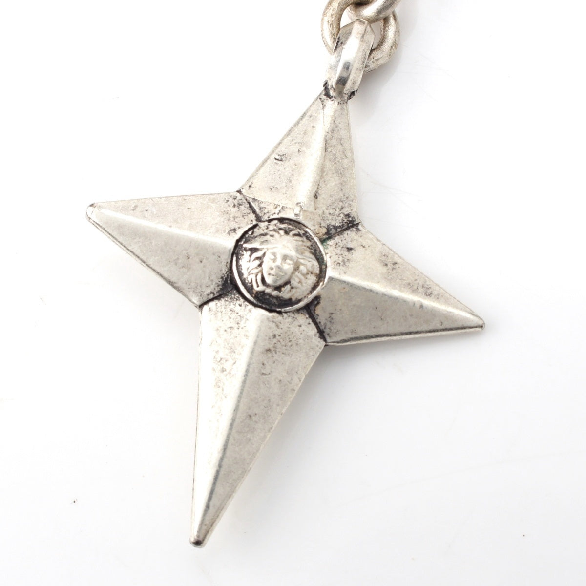 VERSACE Vintage Gothic Cross Chain belt Antique Silver