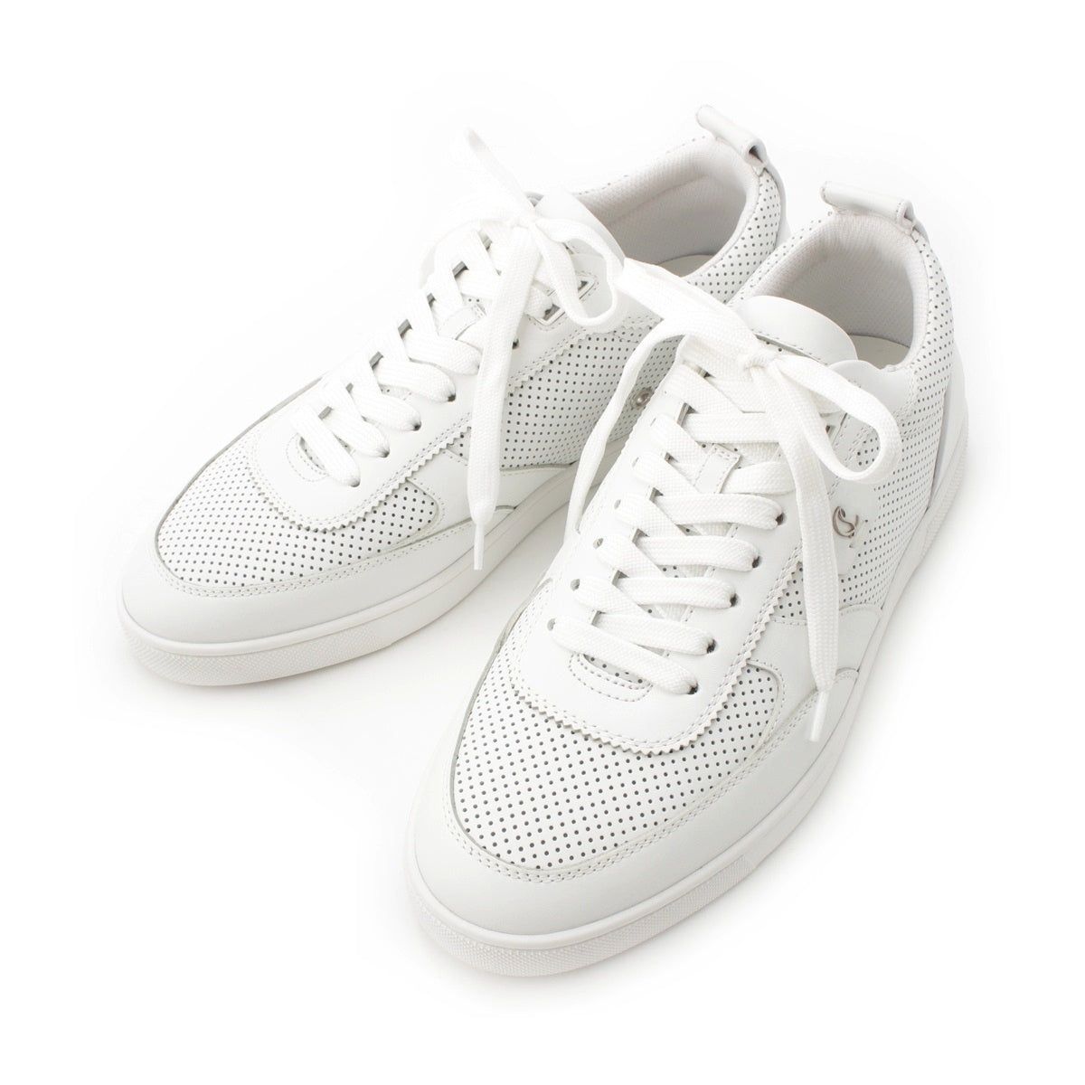 Christian Louboutin Tutti Rui Calf leather punching sneakers shoes 1250897WH01 white 41