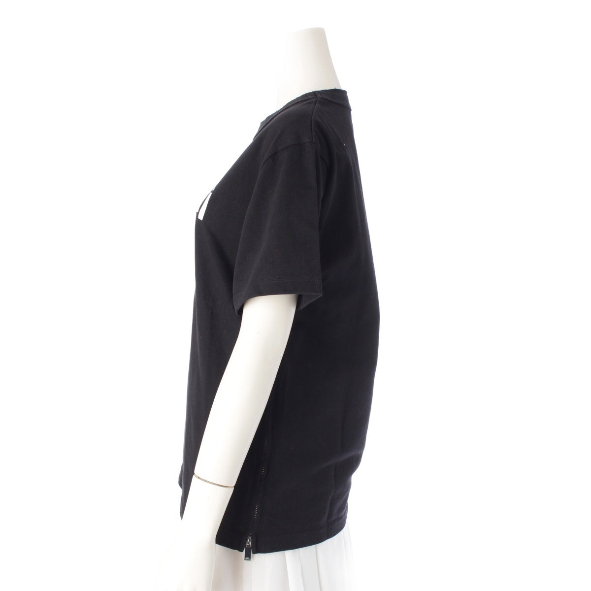 Sacai apc cotton Side Zip Print Short sleeve T-shirt 21E2-COEQW-M26987 black XS