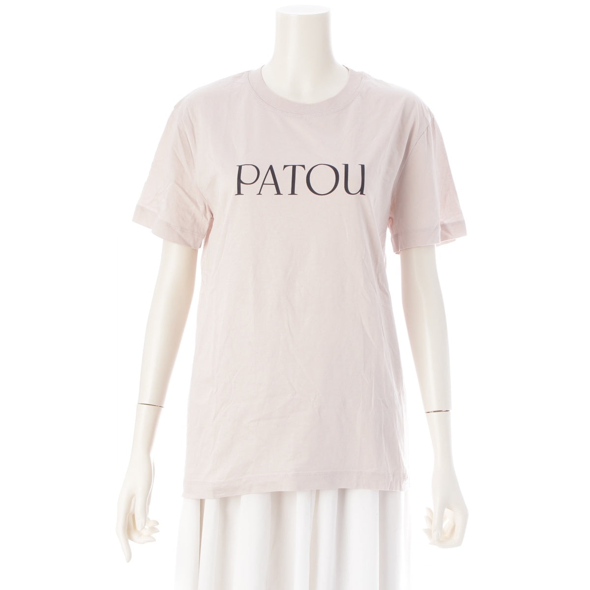Patou cotton logo Short sleeve T-shirt tops 23S-JE029-9999 Ivory S