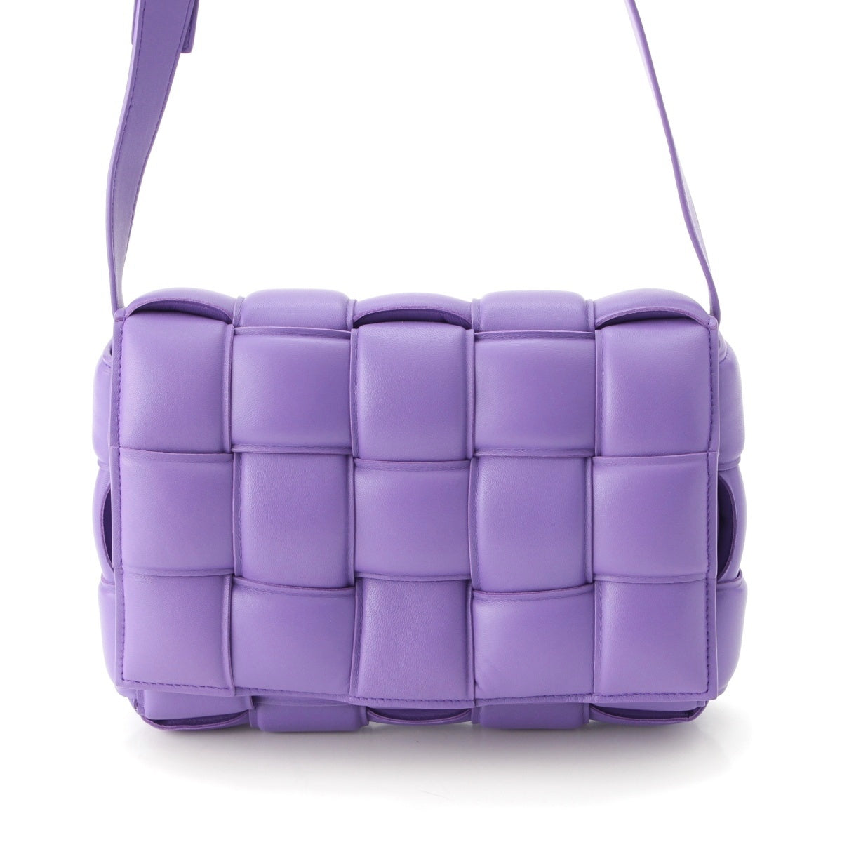 BOTTEGAVENETA INTRECCIATO Padded Cassette Shoulder Bag purple
