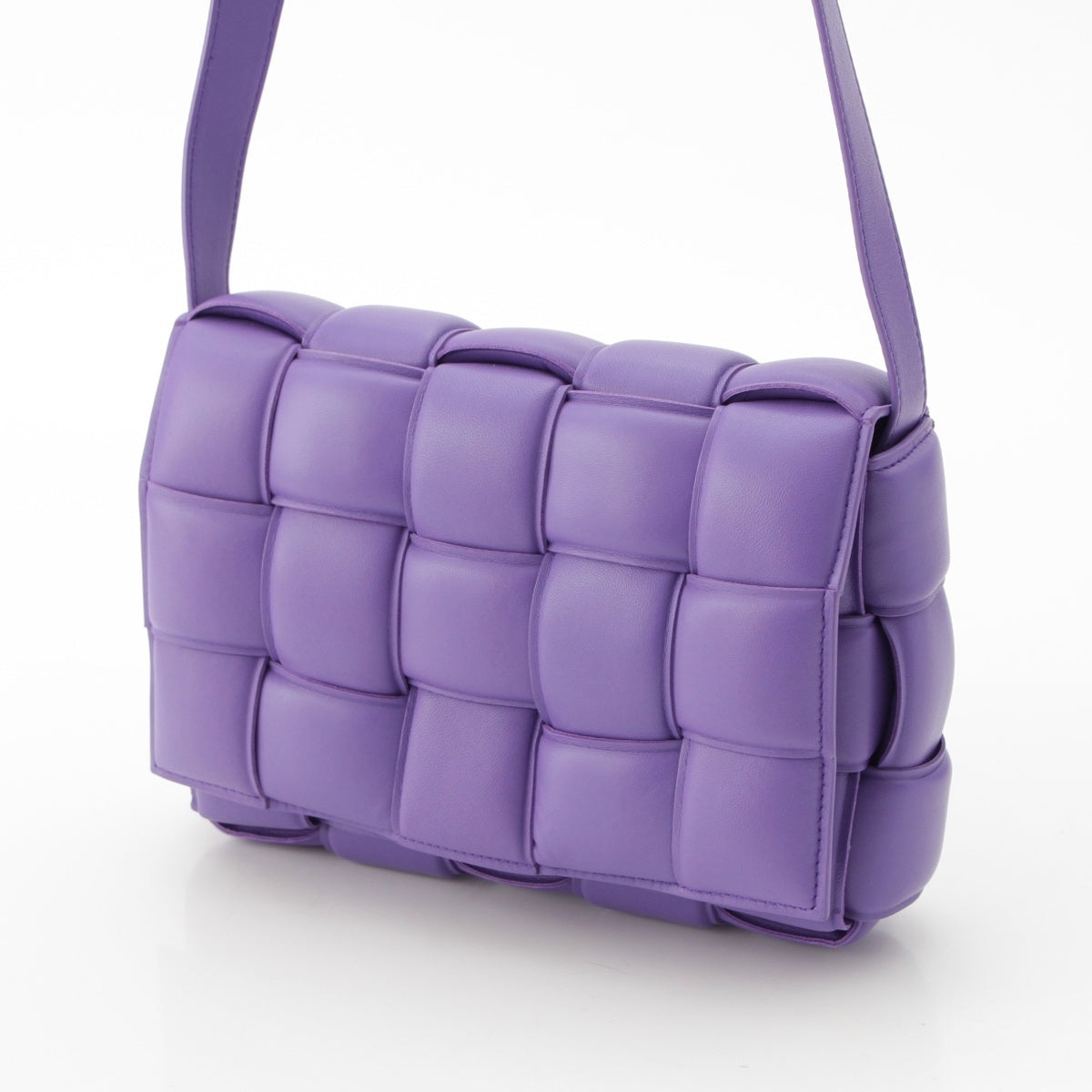 BOTTEGAVENETA INTRECCIATO Padded Cassette Shoulder Bag purple