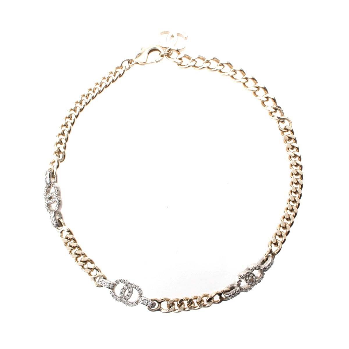 CHANEL COCO Mark Stone choker Necklace Accessories gold