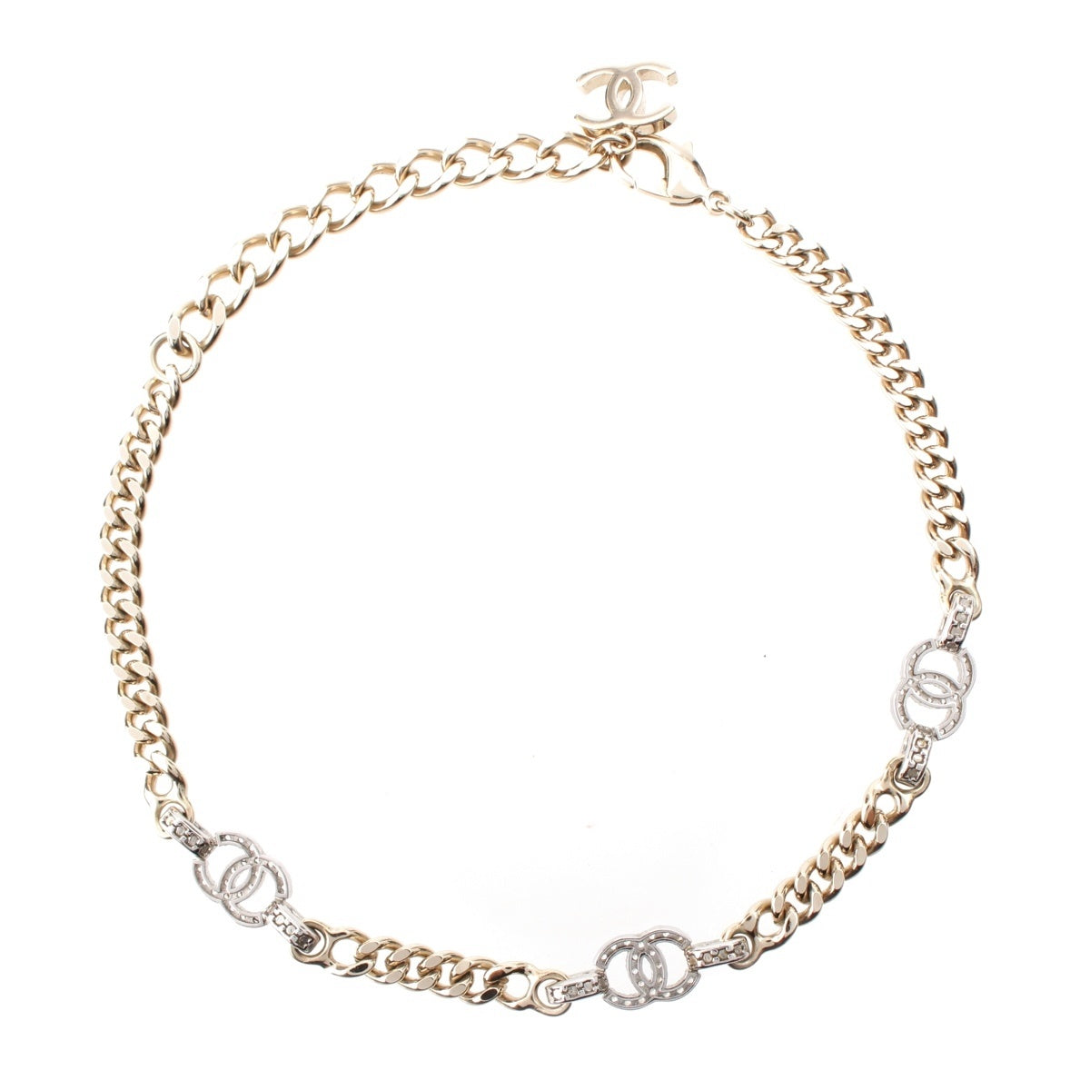 CHANEL COCO Mark Stone choker Necklace Accessories gold