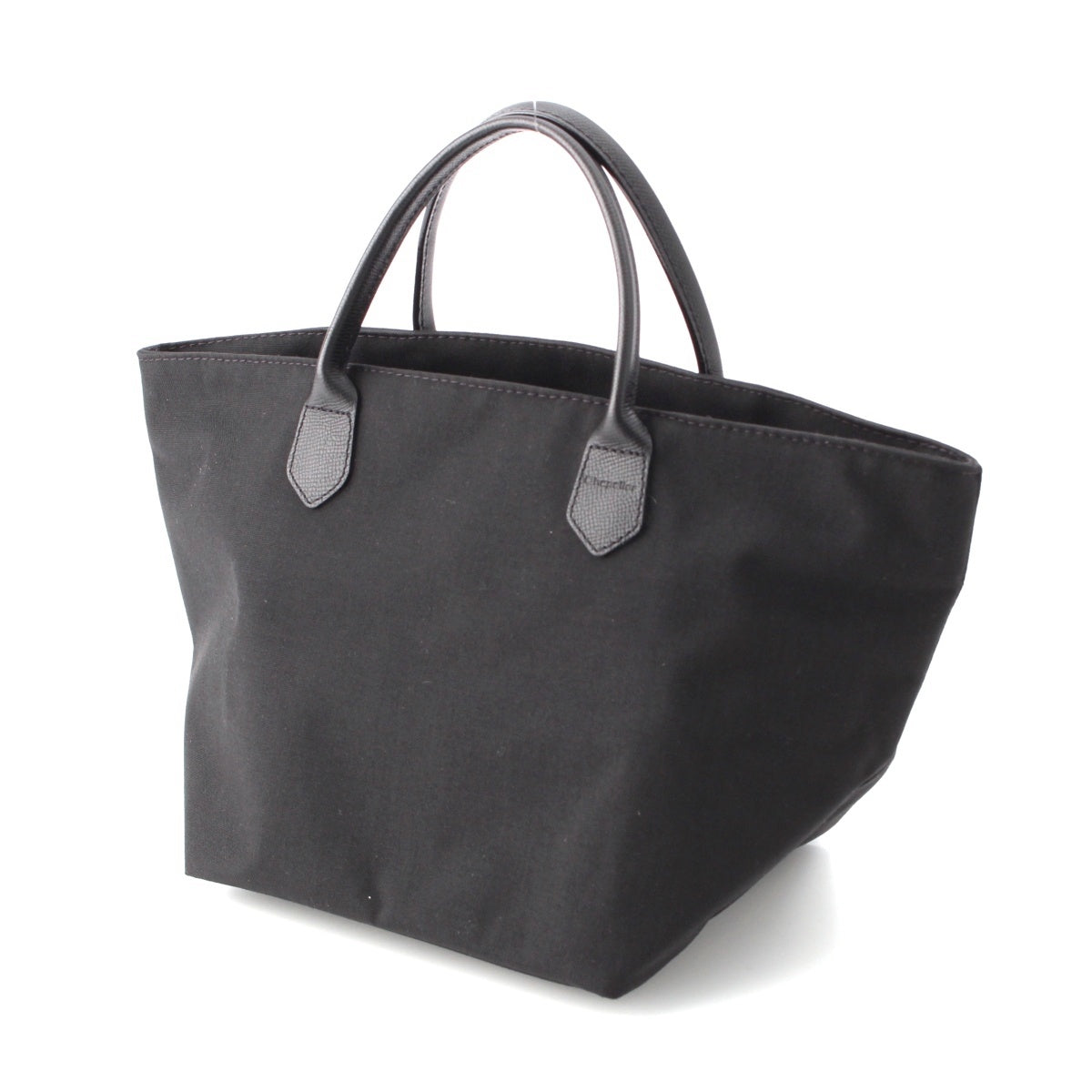 Herve Chapelier Cordura nylon Leather handle boat-shaped tote Tote Bag 1407C black