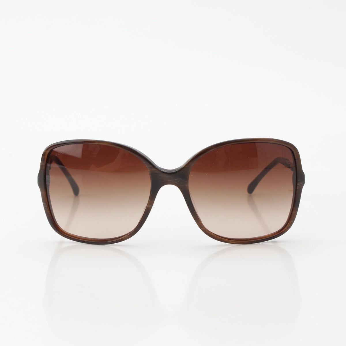 CHANEL COCO Mark Chain motif gradation sunglasses glasses eyewear Brown 57□17 135