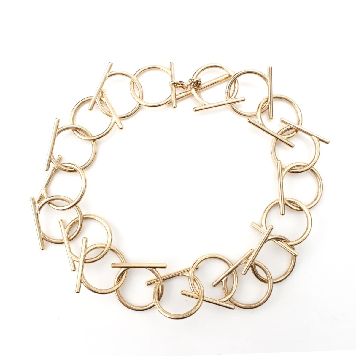 Salvatore Ferragamo Gold Plated Gancini choker Necklace Accessories gold