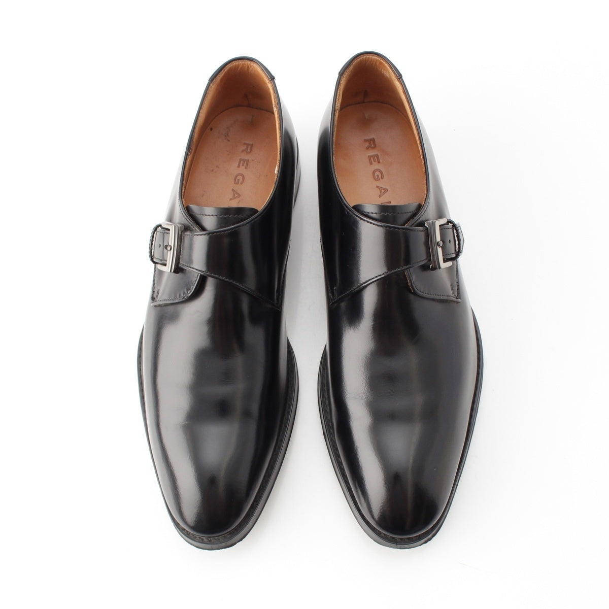 REGAL 813R leather single monk strap Dress shoes black 24.5