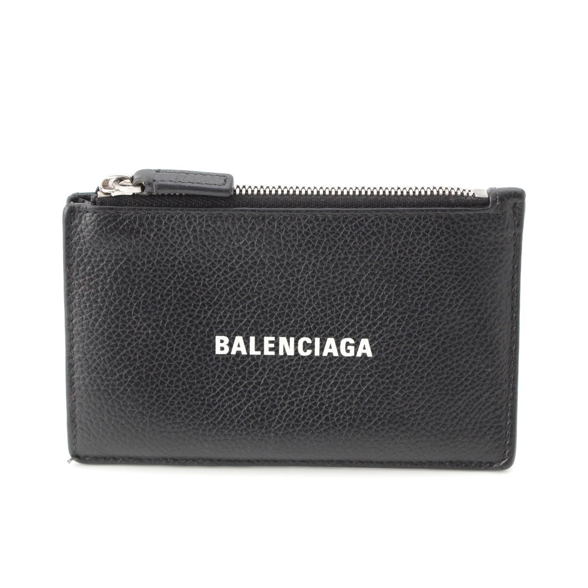 BALENCIAGA leather logo fragment case Card Case Coin case 766575 black