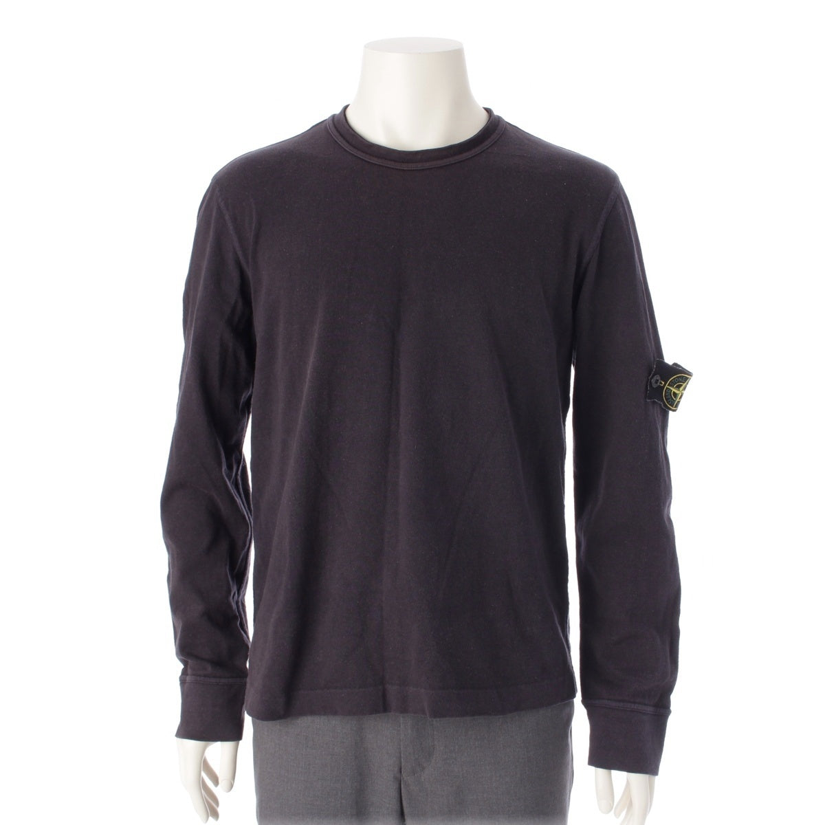 STONE ISLAND cotton Garment dye by SPORTS WEAR SPA Long-sleeved T-shirt tops 44156M25 Navy white M