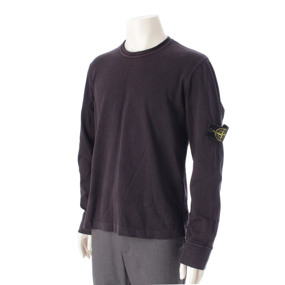 STONE ISLAND cotton Garment dye by SPORTS WEAR SPA Long-sleeved T-shirt tops 44156M25 Navy white M