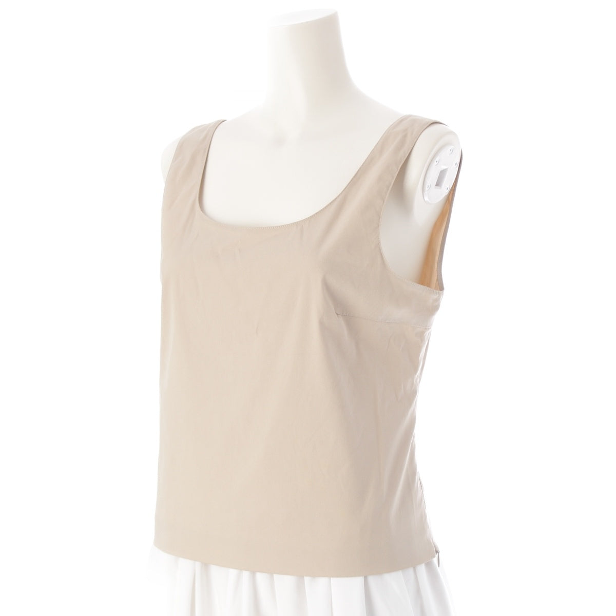 PRADA archive cotton No sleeve blouse tops beige 40