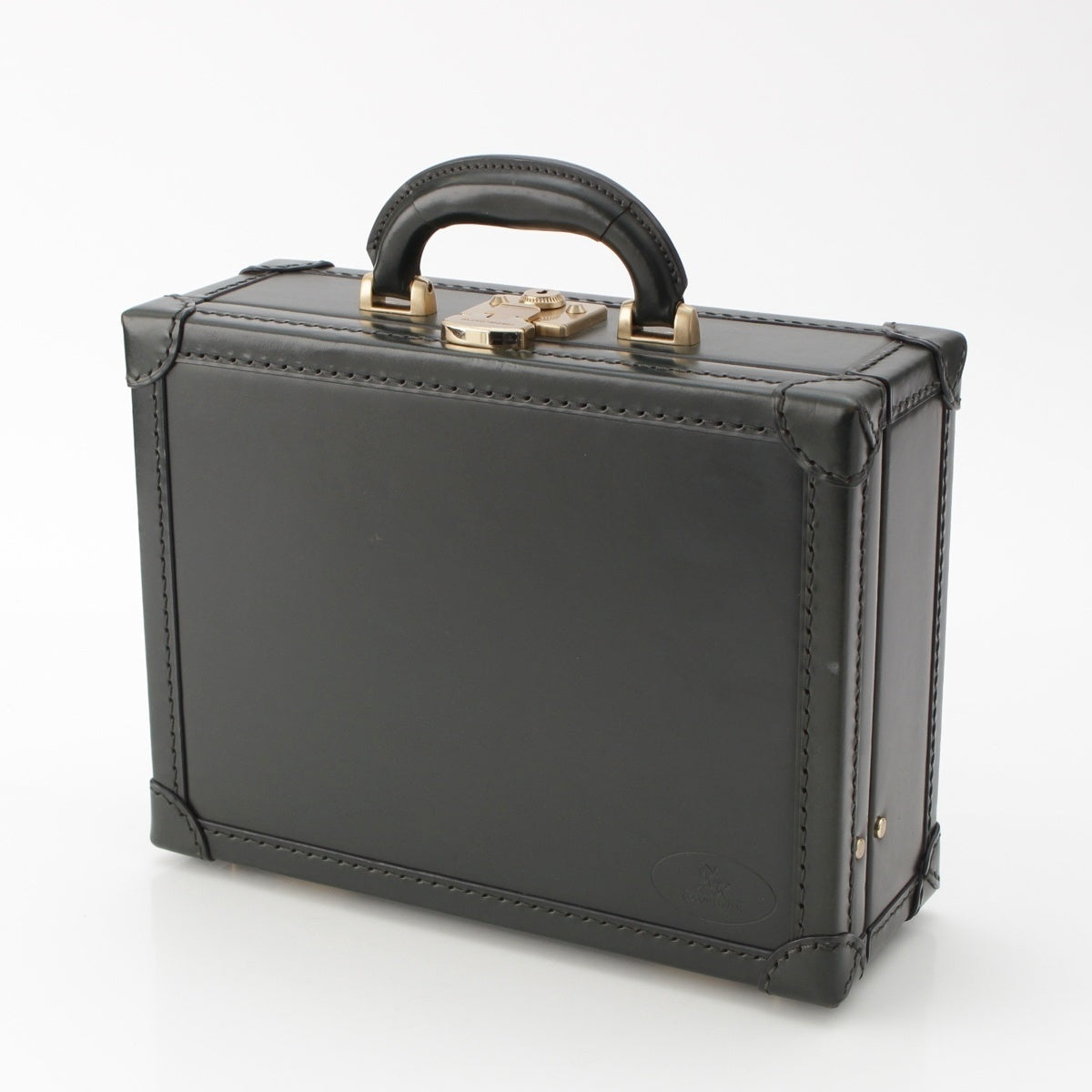COCOMEISTER Royal Regatta Bridle leather Classical Mini Briefcase Attache case Moss green khaki