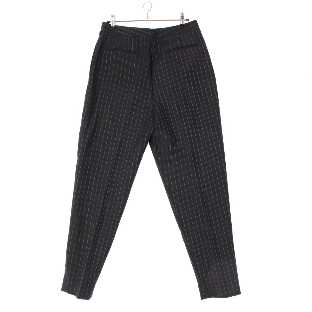 SAINT LAURENT wool Striped design slacks Pants 414555 black 38