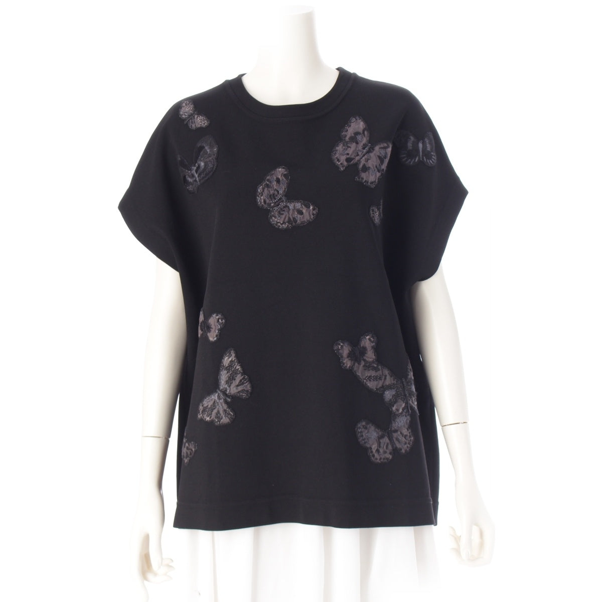 VALENTINO Rayon Butterfly Embroidery Sleeveless tops tops K83KC11X2F2 black L