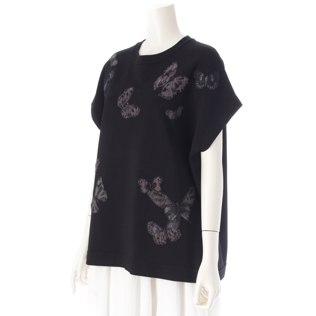 VALENTINO Rayon Butterfly Embroidery Sleeveless tops tops K83KC11X2F2 black L