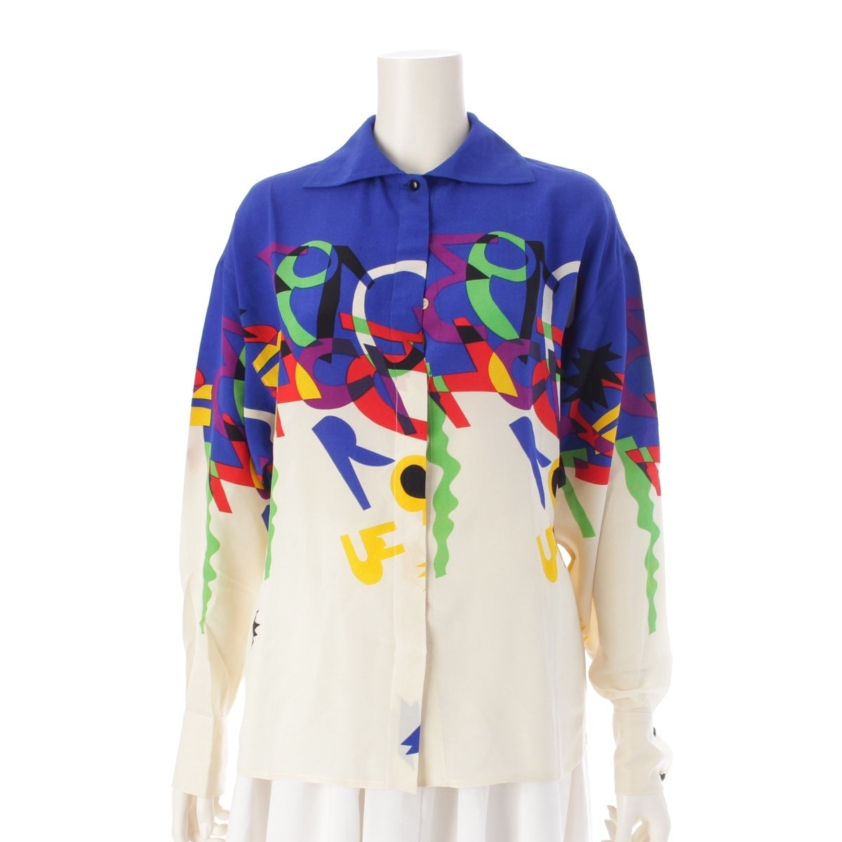 Gianni Versace silk Overall handle Long sleeve shirt tops multicolor 40