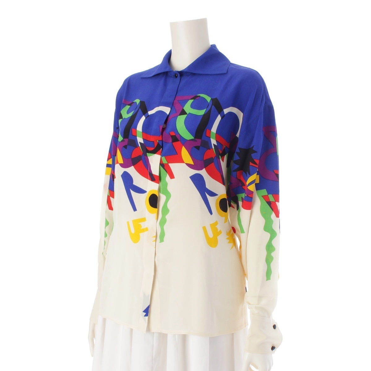 Gianni Versace silk Overall handle Long sleeve shirt tops multicolor 40