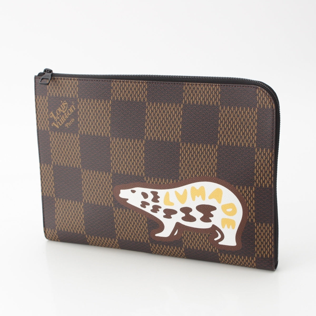 LOUIS VUITTON NIGO Pochette Jules GM Damier Giant Clutch bag N60390 Brown