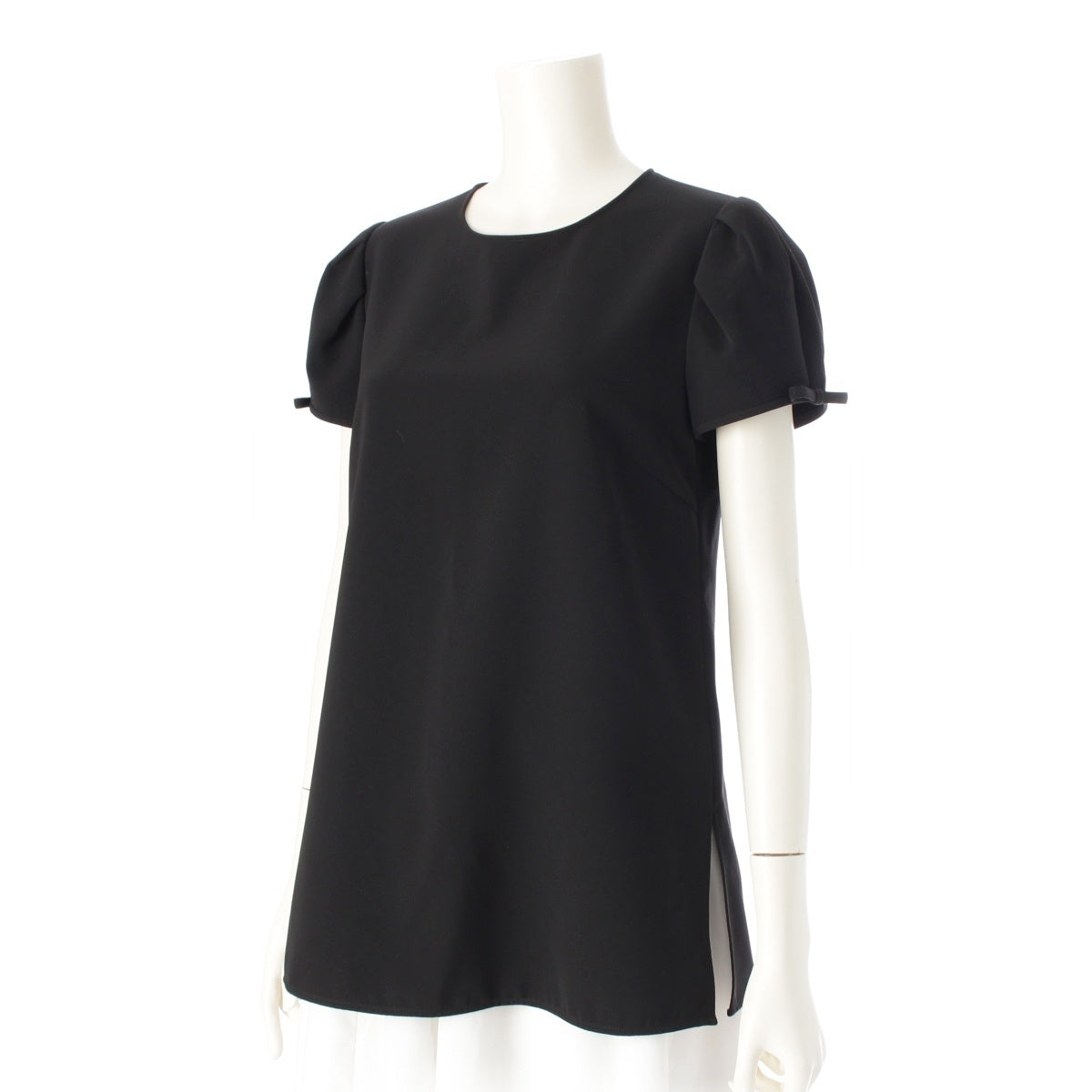 FOXEY NEW YORK Ribbon Short Sleeve blouse tops 37330 black 38