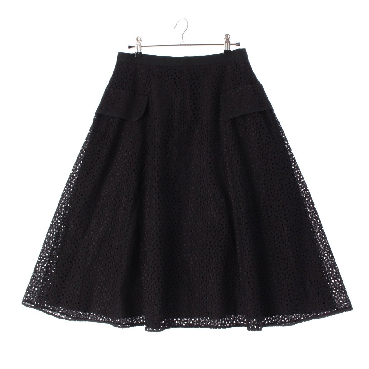 FOXEY Cecilia Cutwork Flare skirt 42248 black 40
