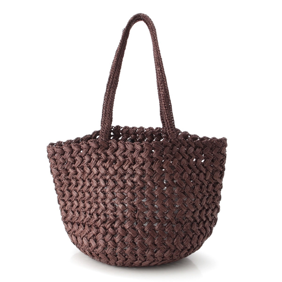 THE ROW ester Raffia Braid Tote Bag Brown