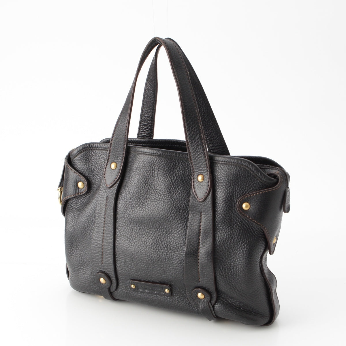 Salvatore Ferragamo Gancini leather Handbag Tote AU-21/6823 black