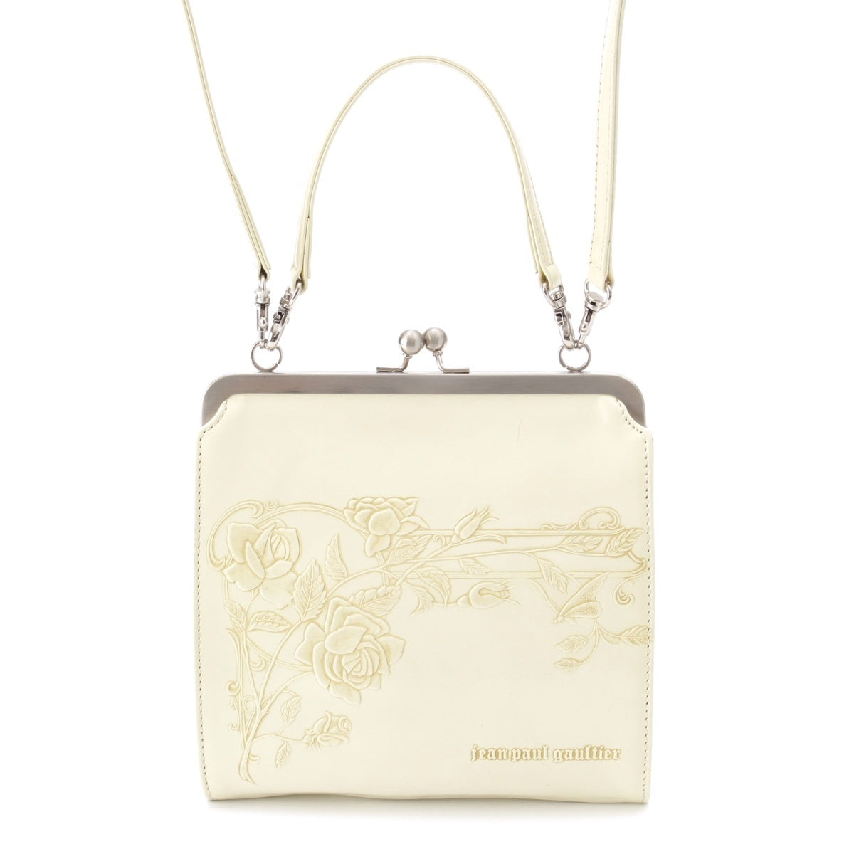 JEAN-PAUL GAULTIER New Rose Gamaguchi Shoulder Bag Ivory