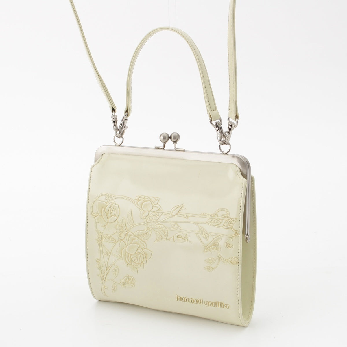 JEAN-PAUL GAULTIER New Rose Gamaguchi Shoulder Bag Ivory