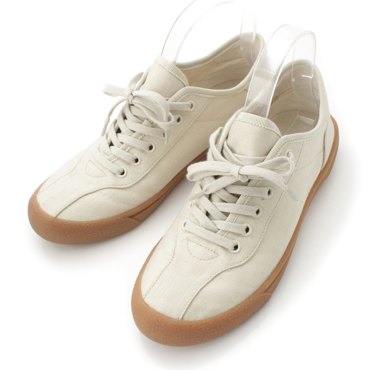 THE ROW Linen canvas athletic sneakers beige 37