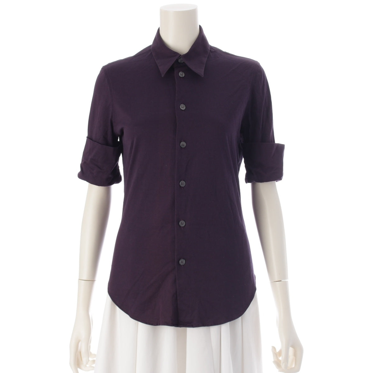 HELMUT LANG Personal design sleeve Short sleeve shirt tops purple 40