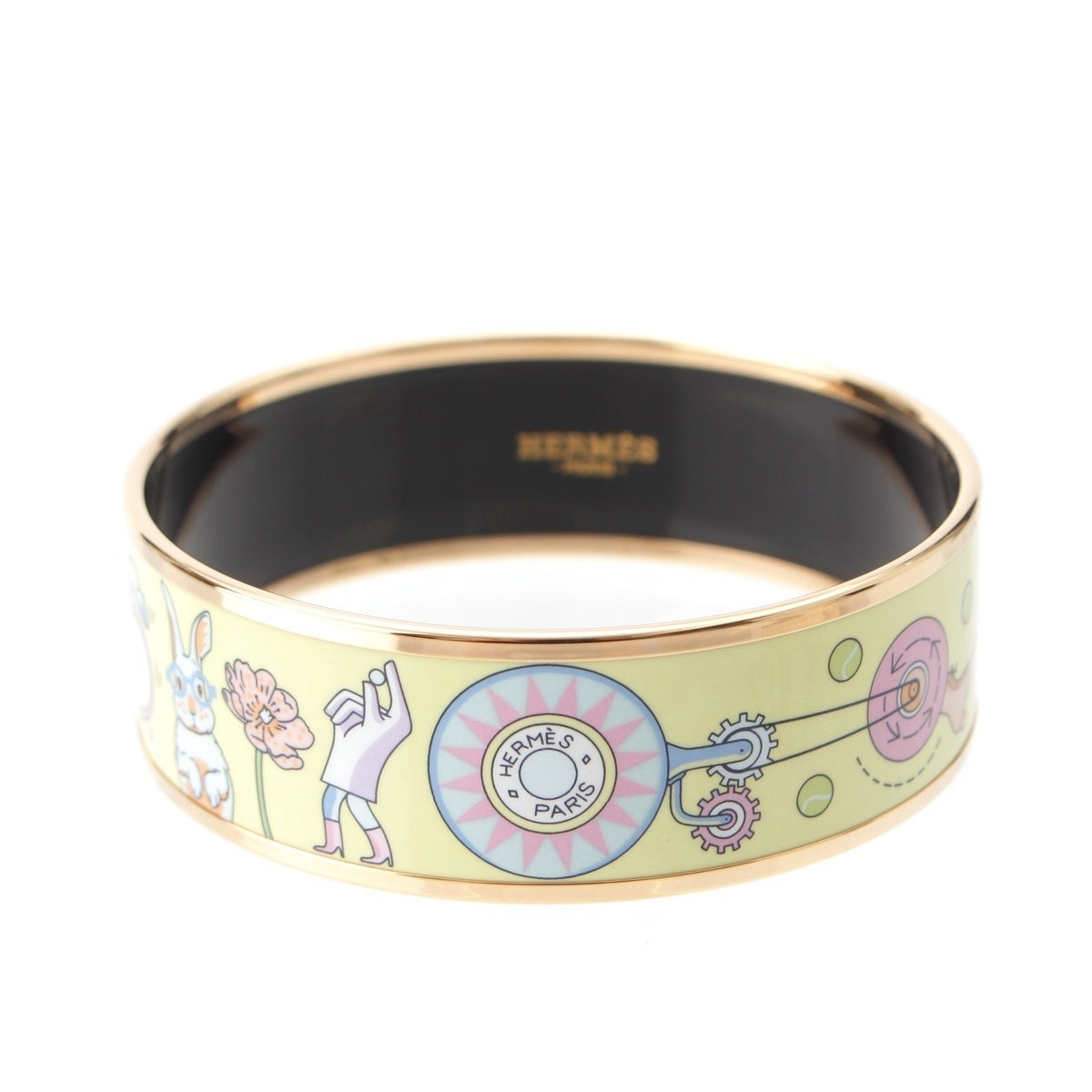 HERMES Emilel GM Bangle Bracelet accessories Yellow x gold