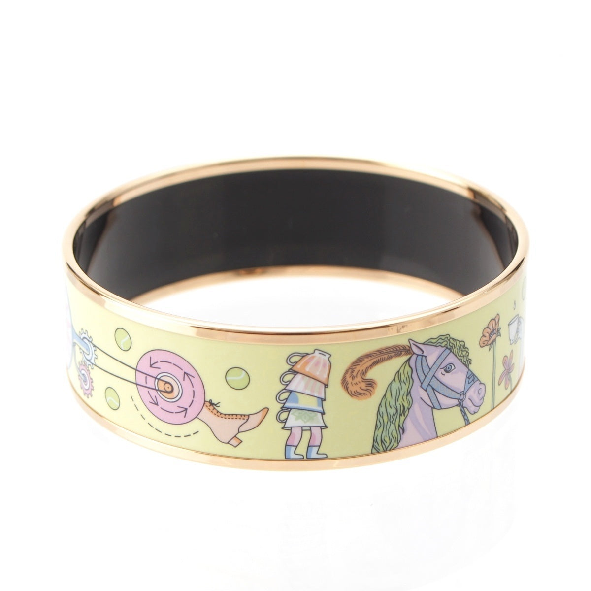 HERMES Emilel GM Bangle Bracelet accessories Yellow x gold