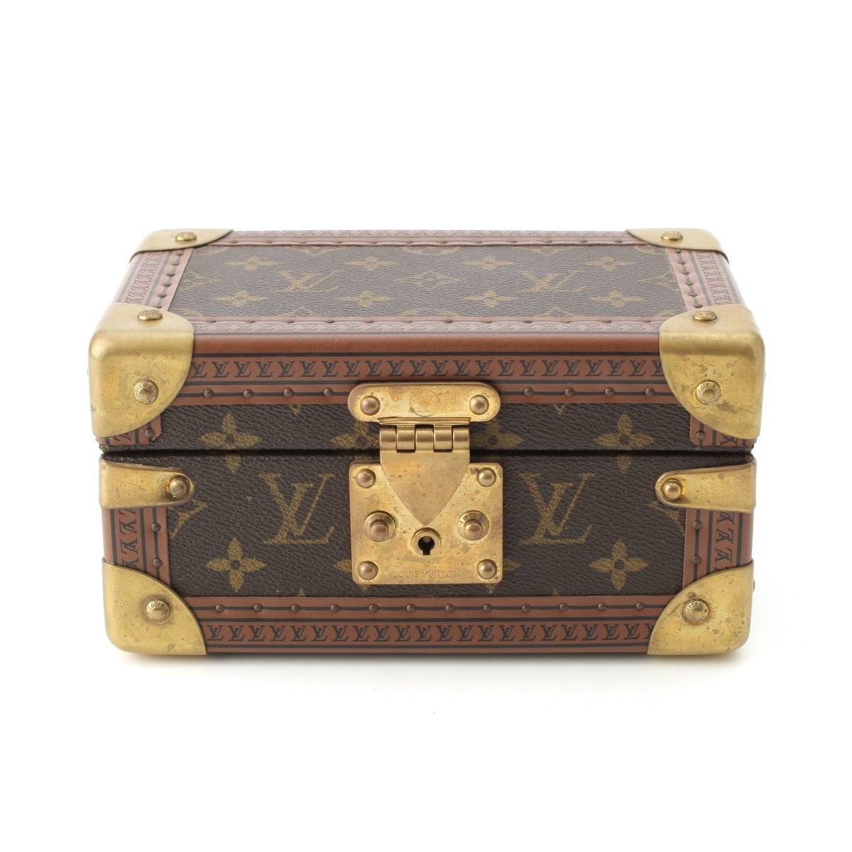 LOUIS VUITTON Monogram Coffret Tresor 20 Jewelry box trunk Brown