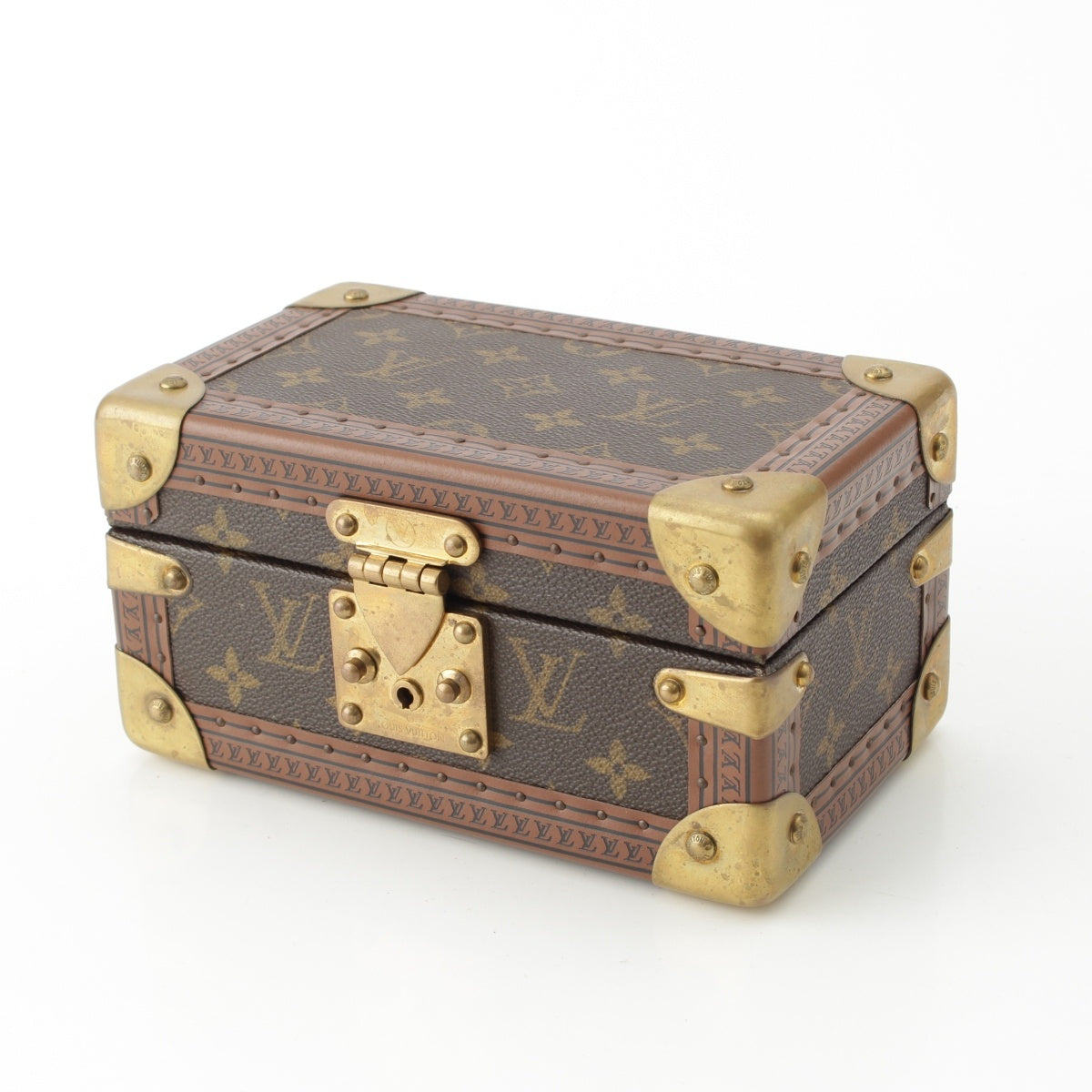 LOUIS VUITTON Monogram Coffret Tresor 20 Jewelry box trunk Brown