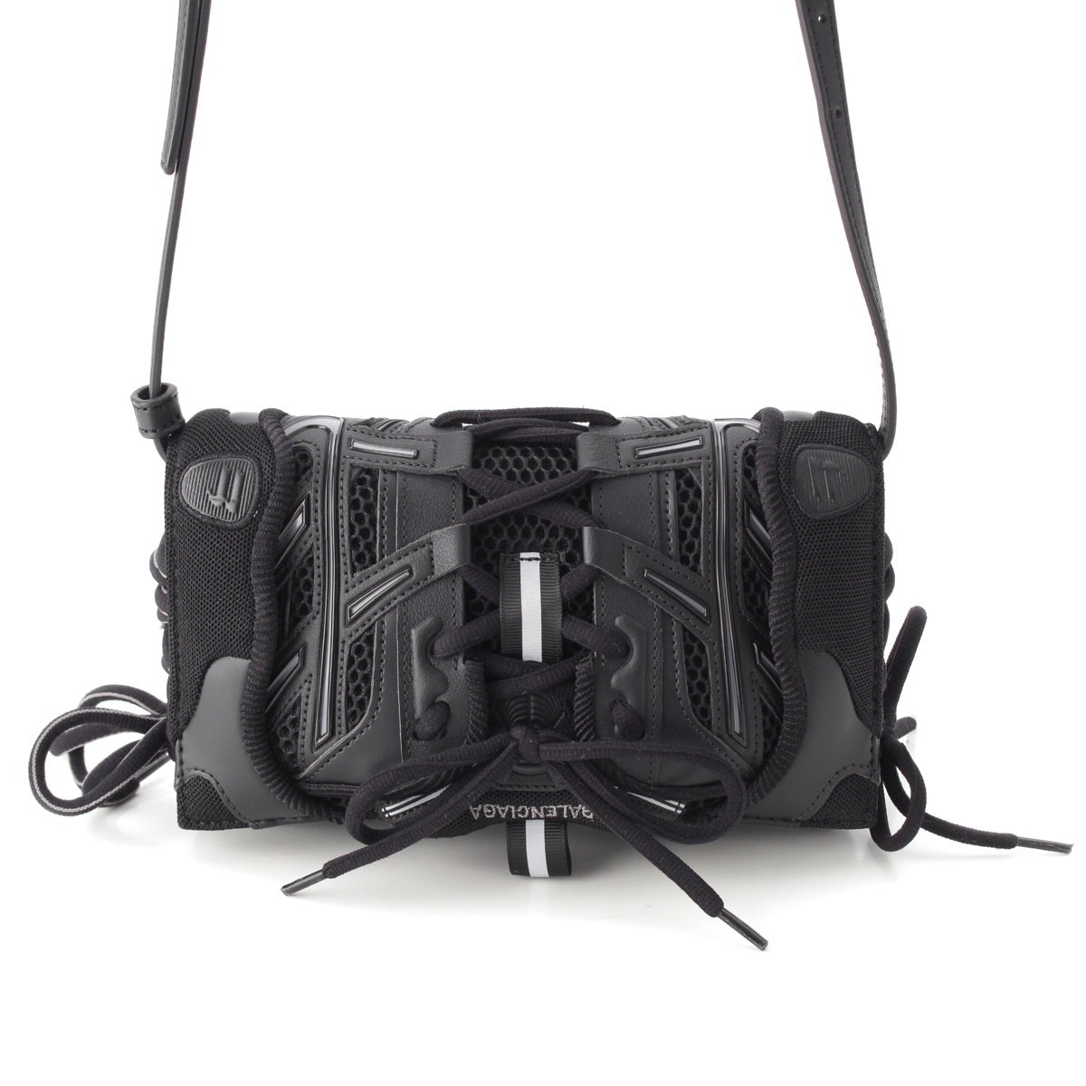 BALENCIAGA Sneakerhead Phone Holder Nylon leather Shoulder Bag 661724 black